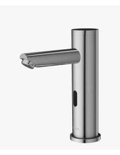 Robinet lavabo automatique moderne, eau froide Chromé - Corbeau