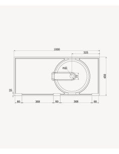 Lavabo rectangulaire suspendu en résine minérale  Blanc mat - Uele 2