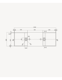 Lavabo rectangulaire suspendu en résine minérale  Blanc mat - Katango 2