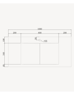 Lavabo rectangulaire suspendu en résine minérale Blanc mat - Kivu 2