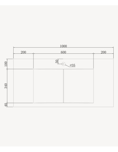 Lavabo rectangulaire suspendu en résine minérale Blanc mat - Kivu
