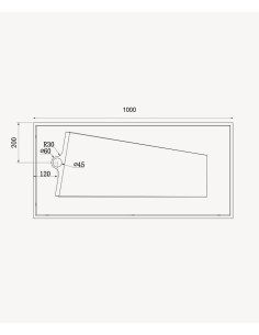 Lavabo rectangulaire suspendu en résine minérale Blanc mat - Kipushi 2