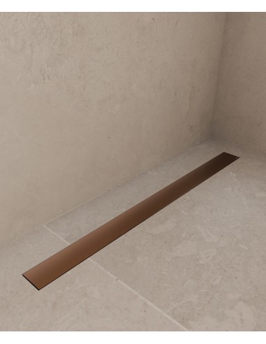 Caniveau de douche en inox  Or rose brossé - 900 mm