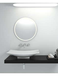 Vasque rectangulaire à poser en solid surface Blanc mat - Kamina