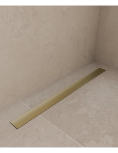 Caniveau de douche en inox Doré brossé  - 900 mm