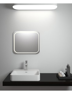 Vasque rectangulaire à poser en solid surface Blanc mat - Butembo