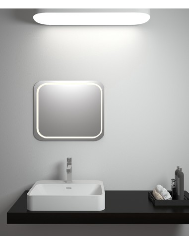 Vasque rectangulaire à poser en solid surface Blanc mat - Butembo