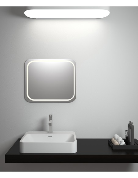 Vasque rectangulaire à poser en solid surface Blanc mat - Butembo