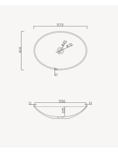 Vasque ovale à poser en solid surface Blanc mat - Kabinda 2