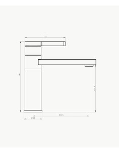 Robinet mitigeur lavabo Doré brossé - Mintaka 2