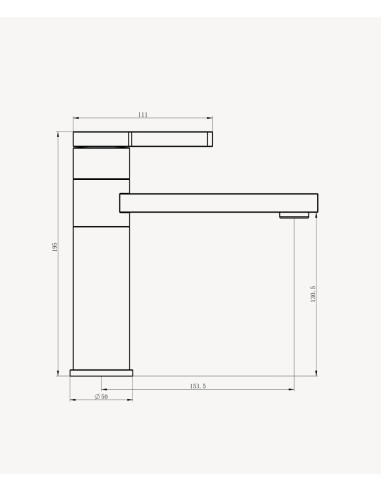 Robinet mitigeur lavabo Noir - Mintaka