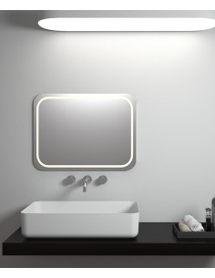 Vasque rectangulaire à poser en solid surface Blanc mat - Kalemie