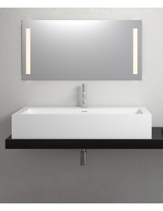 Vasque rectangulaire à poser en solid surface Blanc mat - Likasi