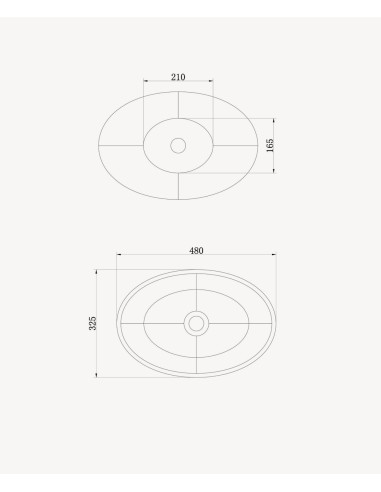 Vasque ovale à poser en solid surface Blanc mat - Tshikapa