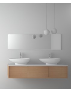 Vasque ovale à poser en solid surface Blanc mat - Kananga