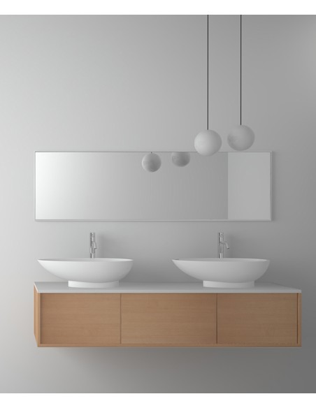 Vasque ovale à poser en solid surface Blanc mat - Kananga
