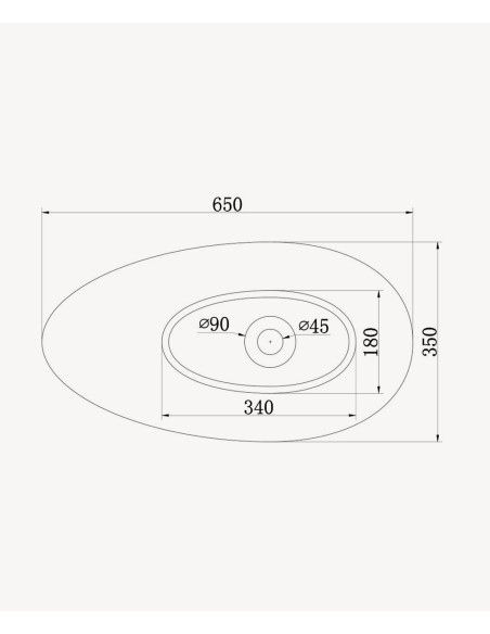 Vasque ovale à poser en solid surface Blanc mat - Kananga