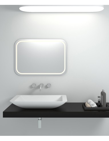 Vasque rectangulaire à poser en solid surface Blanc mat - Niari