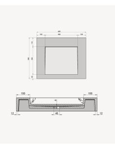 Vasque rectangulaire à poser en solid surface Blanc mat - Likouala 2