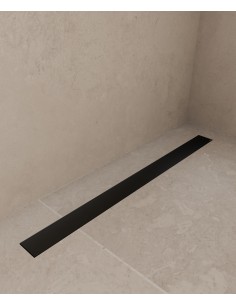 Caniveau de douche en inox Noir - 900 mm