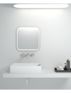 Vasque rectangulaire à poser en solid surface Blanc mat - Shanga