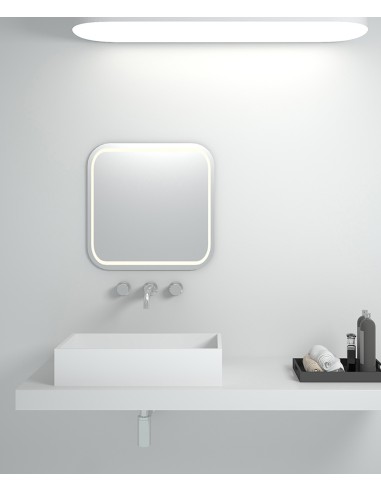 Vasque rectangulaire à poser en solid surface Blanc mat - Shanga