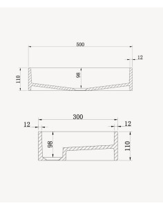 Vasque rectangulaire à poser en solid surface Blanc mat - Shanga 2