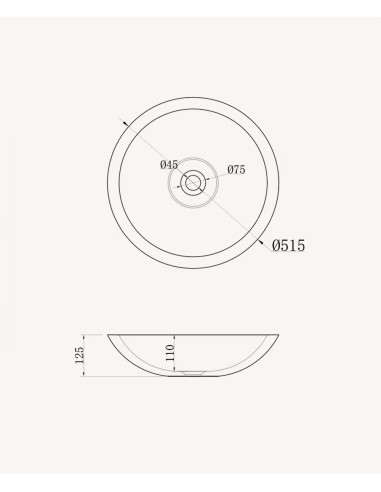 Vasque ronde à poser en solid surface Blanc mat - Mossendjo