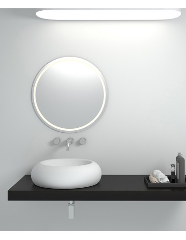 Vasque ronde à poser en solid surface Blanc mat - Sibiti
