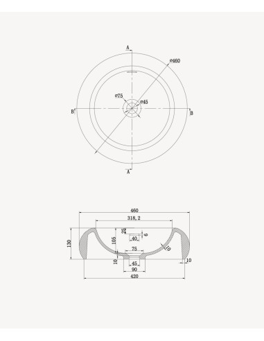 Vasque ronde à poser en solid surface Blanc mat - Sibiti