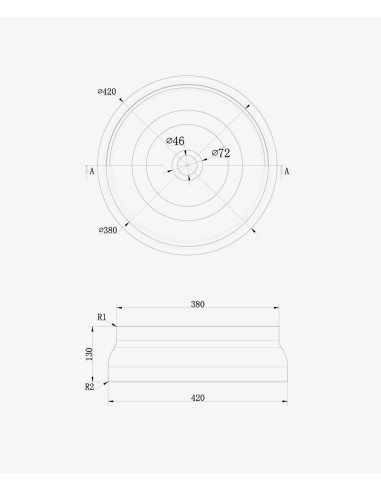 Vasque ronde à poser en solid surface Blanc mat - Impfondo