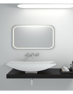 Vasque rectangulaire à poser en solid surface Blanc mat - Gamboma
