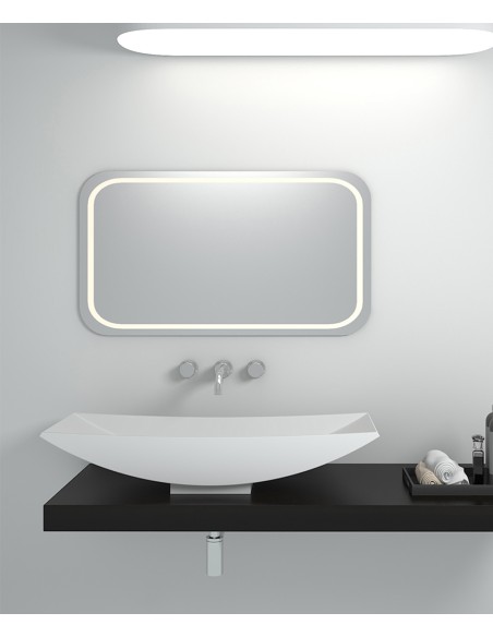 Vasque rectangulaire à poser en solid surface Blanc mat - Gamboma