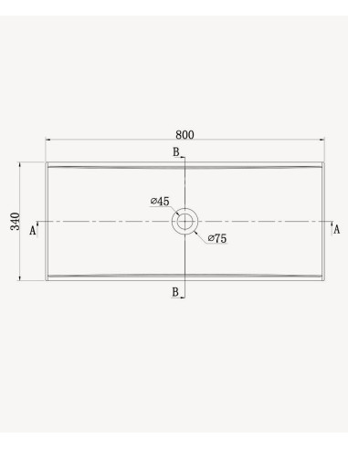 Vasque rectangulaire à poser en solid surface Blanc mat - Gamboma