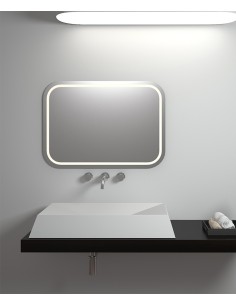 Vasque rectangulaire à poser en solid surface Blanc mat - Madingou