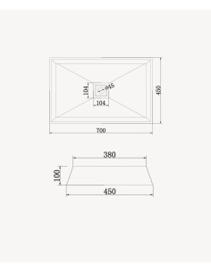 Vasque rectangulaire à poser en solid surface Blanc mat - Madingou 2