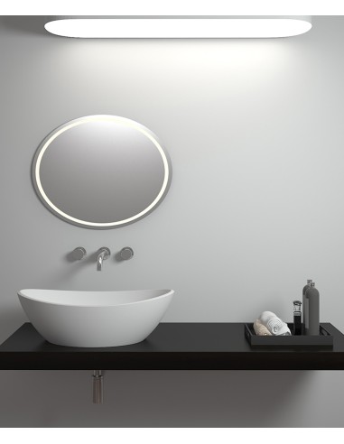 Vasque ovale à poser en solid surface Blanc mat - Loandjili