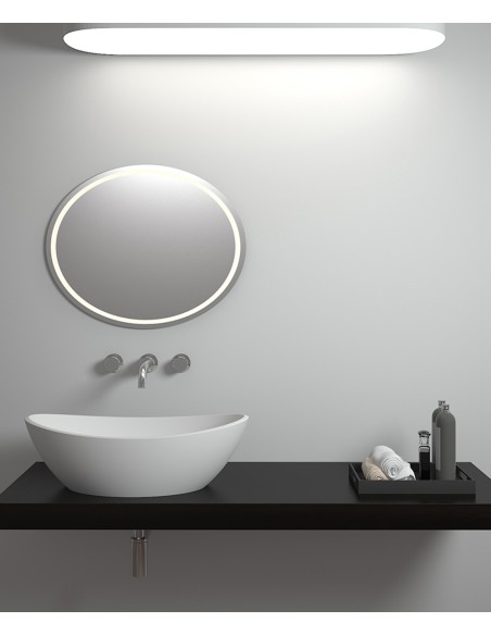 Vasque ovale à poser en solid surface Blanc mat - Loandjili