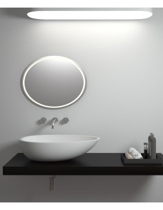 Vasque ovale à poser en solid surface Blanc mat - Nkayi