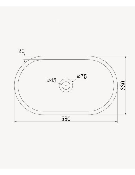 Vasque ovale à poser en solid surface Blanc mat - Dongou