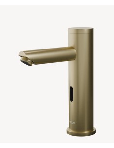 Robinet lavabo automatique moderne, eau froide Doré brossé - Corbeau