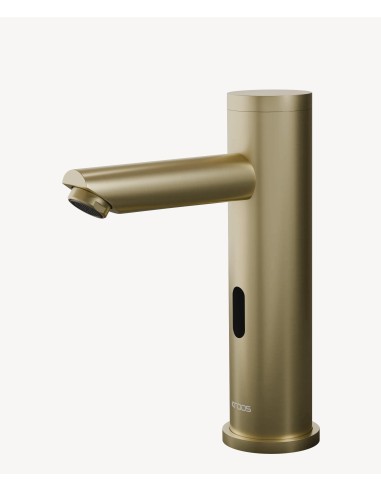 Robinet lavabo automatique moderne, eau froide Doré brossé - Corbeau