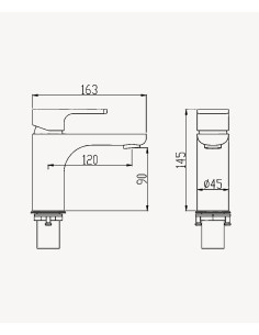 Mitigeur lavabo à poser Doré brossé - Nunki 2