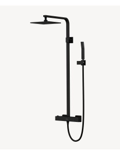 Colonne de douche thermostatique noir moderne - Sirius