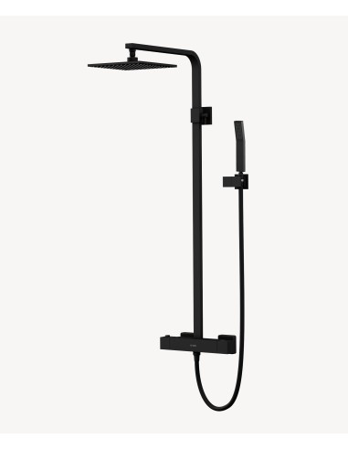 Colonne de douche thermostatique noir moderne - Sirius