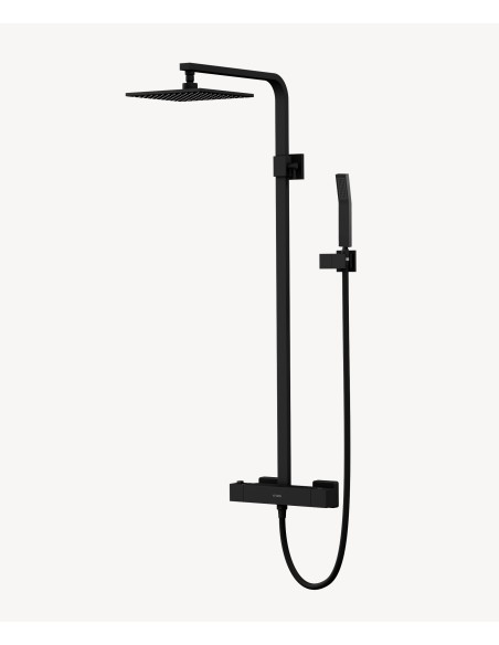 Colonne de douche thermostatique noir moderne - Sirius