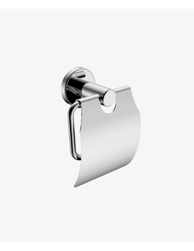 Porte-rouleau avec couvercle Chromé - Corbeau