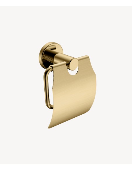 Porte-rouleau avec couvercle Doré brossé - Corbeau