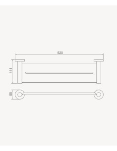 Etagère murale de salle de bain Gun métal - Corbeau 2
