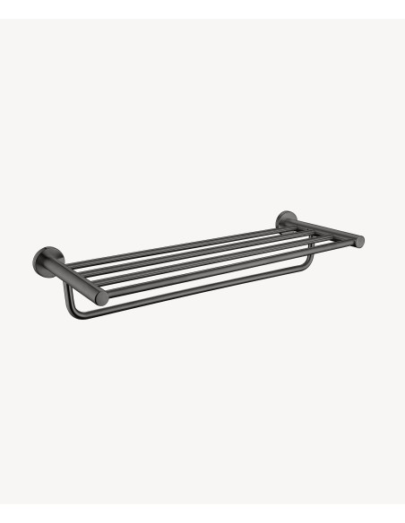 Rack porte serviettes mural Gun métal - Corbeau
